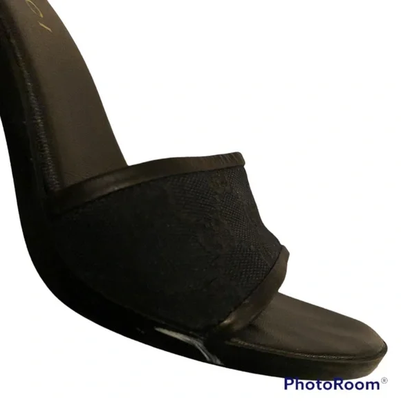 Y2K AUTH GUCCI TOM FORD MONOGRAM CANVAS OPEN TOE HIGH HEEL SANDALS ⭐️⭐️⭐️⭐️⭐️ - Picture 12 of 16